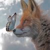 Beautiful Fox Butterfly Paint By Numbers
