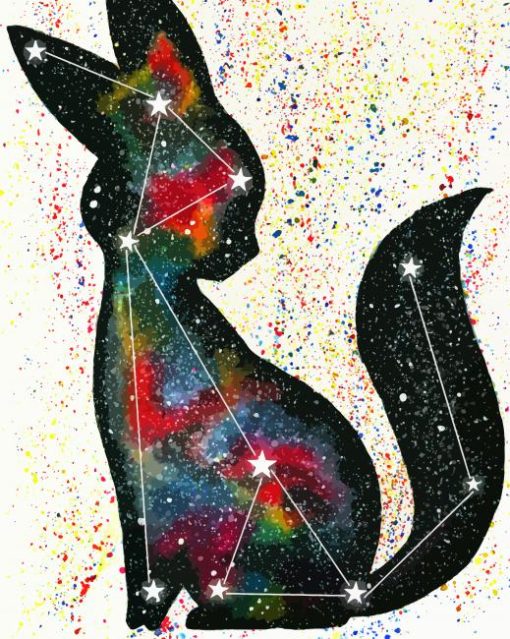 Colorful Galaxy Umbreon Paint By Numbers