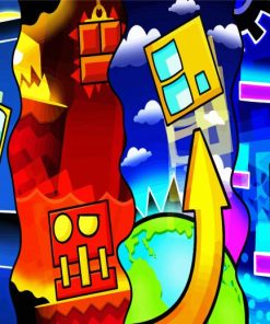 Geometry Dash Game Paint By Numbers