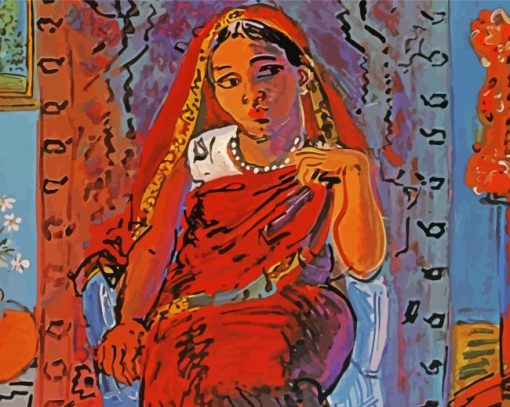 Indian Woman Raoul Dufy Paint By Numbers