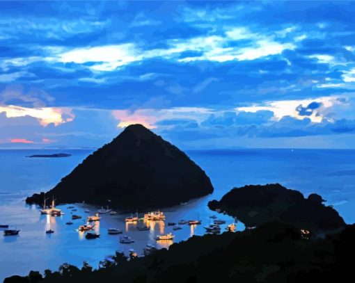 Labuan Bajo At Night Paint By Numbers