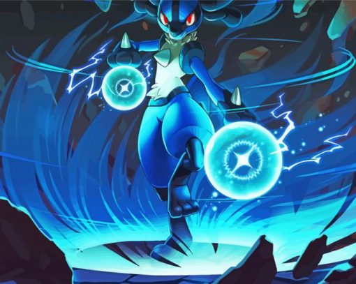 Pokemon Anime Lucario Paint By Numbers