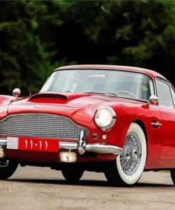 Red Aston Martin DB4 Paint By Numbers