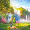 Waterfall Anime Landscape Paint By Numbers