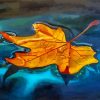 Abstract Leaves In Water Paint By Numbers