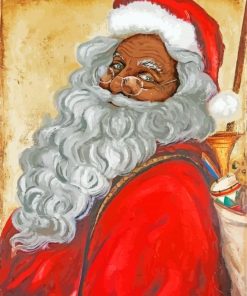 Aesthetic Black Santa Art Paint By Numbers