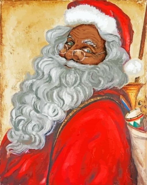 Aesthetic Black Santa Art Paint By Numbers