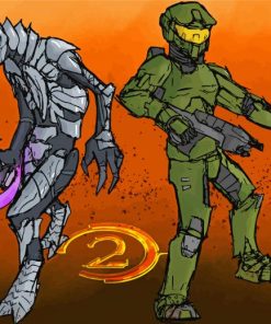 Arbiter And Halo Art Paint By Numbers