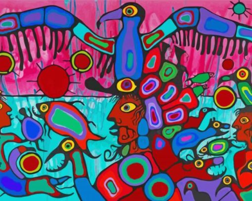 Artist And Shaman Between Two Worlds By Norval Morrisseau Paint By Numbers