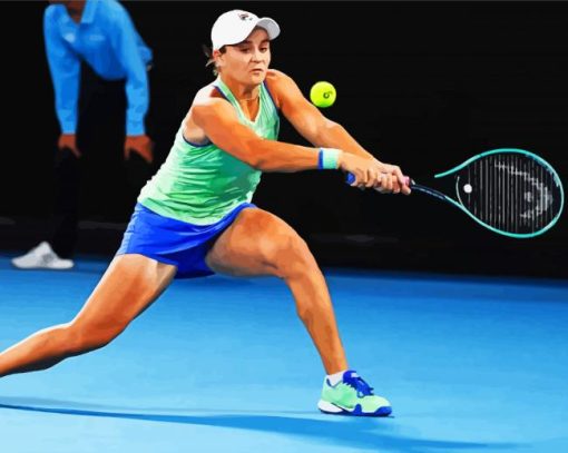 Ashleigh Barty Professional Tennis Player Paint By Numbers