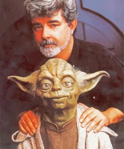 Baby Yoda And George Lucas Paint By Numbers