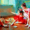 Ballerina Children With Cats Paint By Numbers