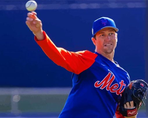 baseball Pitcher Jacob Degrom Paint By Numbers