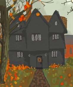 Black Witch House Paint By Numbers