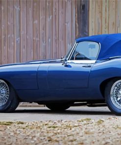 Blue Jaguar Type 1 Car Paint By Numbers