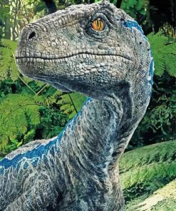 Blue Velociraptor Jurassic World Paint Bay Numbers