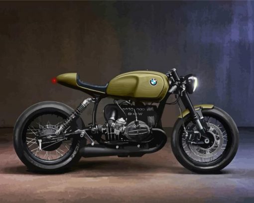 BMW Cafe Racer Motorcycle Paint By Numbers