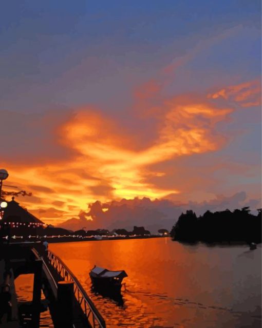 Borneo At Sunset Paint By Numbers