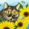 Cat Sunflowers Paint By Numbers