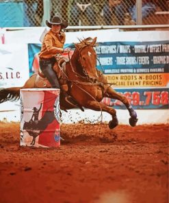 Cowboy Boots Western Wear And Barrel Race Paint By Numbers