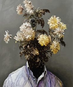 Flowers Head Man Paint By Numbers