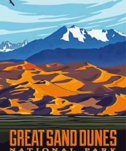 Great Sand Dunes National Park Poster Paint Bay Numbers