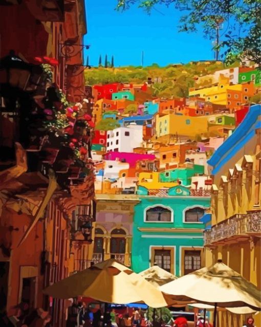 Guanajuato Colorful Houses Paint By Numbers