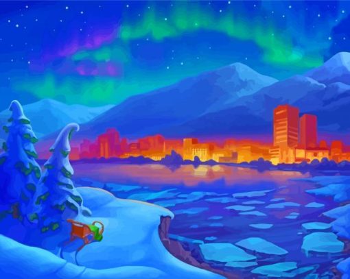 Illustration Alaska Paint By Numbers