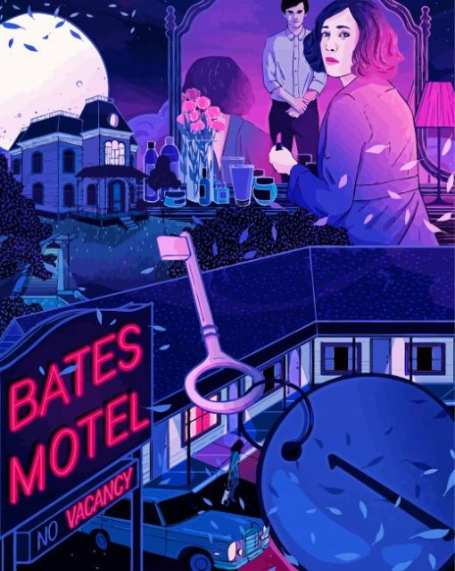 Illustration Bates Motel Paint By Numbers