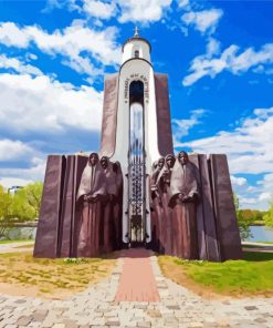 Island Of Tears Monument Minsk Paint By Numbers