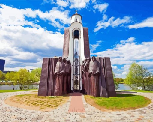 Island Of Tears Monument Minsk Paint By Numbers