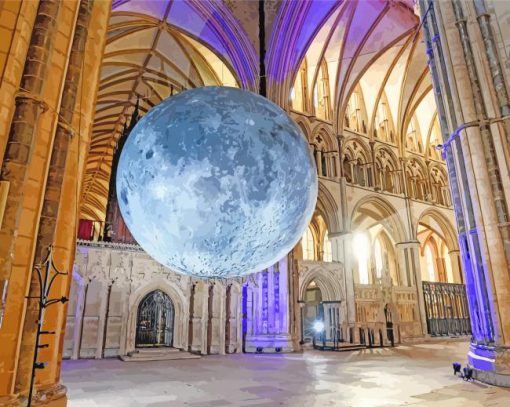 Lincoln Cathedral Moon Paint By Numbers