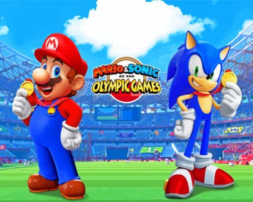 Mario And Sonic Game Paint By Numbers