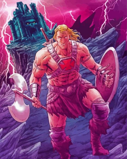 Masters Of The Universe He Man Art Paint By Numbers