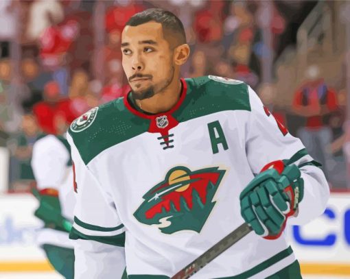 Minnesota Wild Ice Hockey Player Paint By Numbers