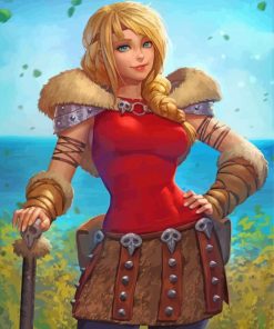 Norse Girl Cartoon Paint By Numbers