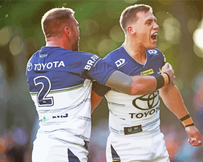 North Queensland Cowboys Rugby League Players Paint By Numbers