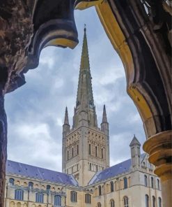Norwich Cathedral Norfolk UK Paint By Numbers