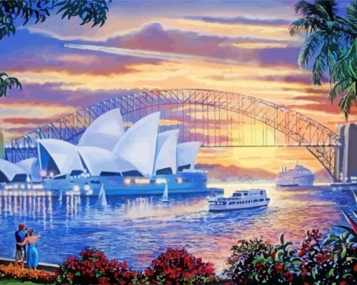 Opera House Sydney Harbour Paint By Numbers