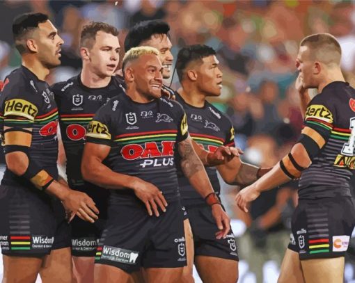 Penrith Panthers Rugby League Players Paint By Numbers