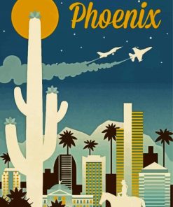 Phoenix City Poster Paint By Numbers
