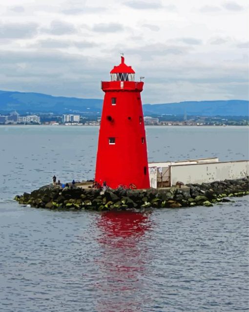 Poolbeg Ireland Lighthouse Paint By Numbers