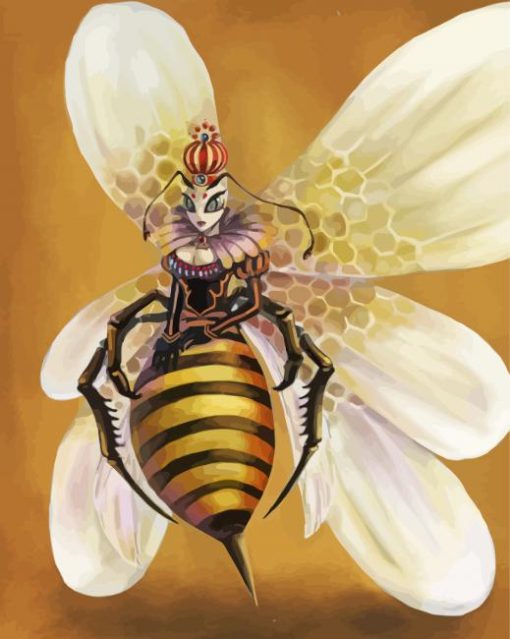 Queen Bee Insect Paint By Numbers