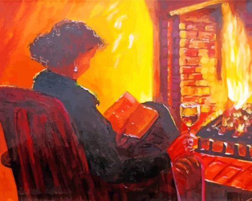 Reading At Hearth Paint By Numbers