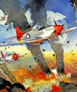 Red Tails Planes In War Paint By Numbers