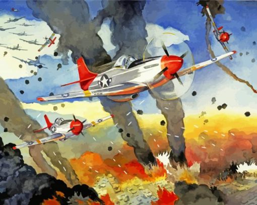 Red Tails Planes In War Paint By Numbers