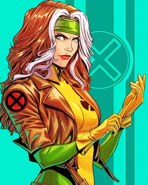 Rogue Marvel Illustration Paint By Numbers