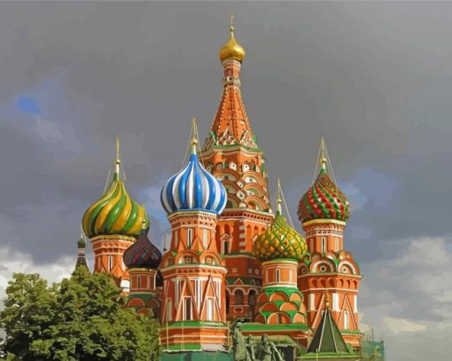 Russian Onion Domes Building Paint By Numbers