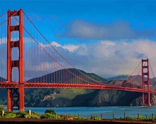 San Francisco Bridge Paint By Numbers