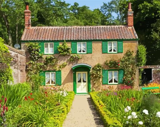 Scenery English Cottage Paint By Numbers
